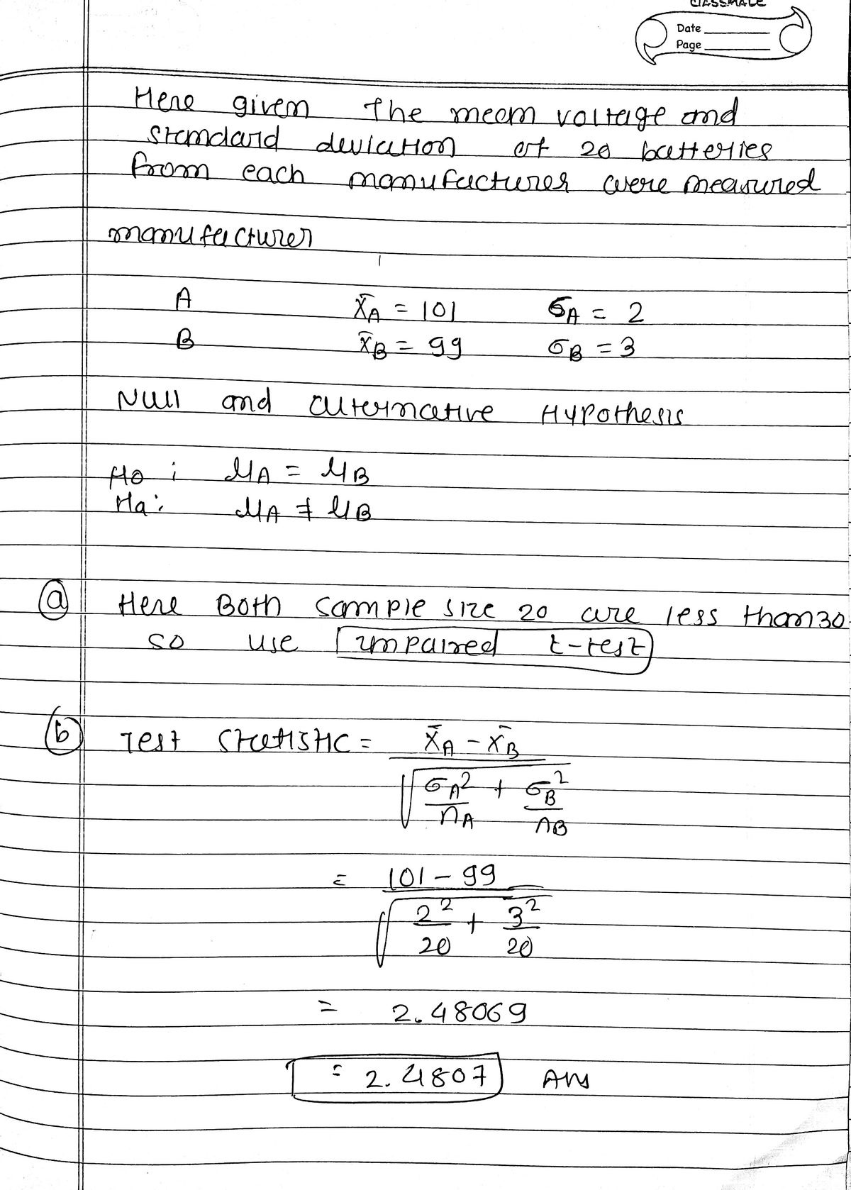 Statistics homework question answer, step 1, image 1